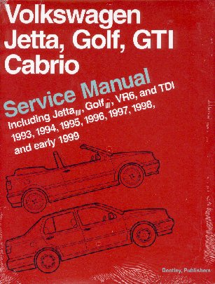 Golf, Jetta (Vento), GTI, 1993 - 1999
 and Cabrio 1995 to 2002 Service Manual