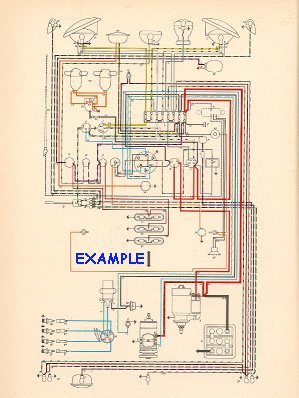 Wiring diag. - Type 1 Karmann-Ghia
 1971 Models