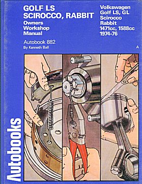 Golf LS, GL, Scirocco, Rabbit
 1471/1588cc 1974-76